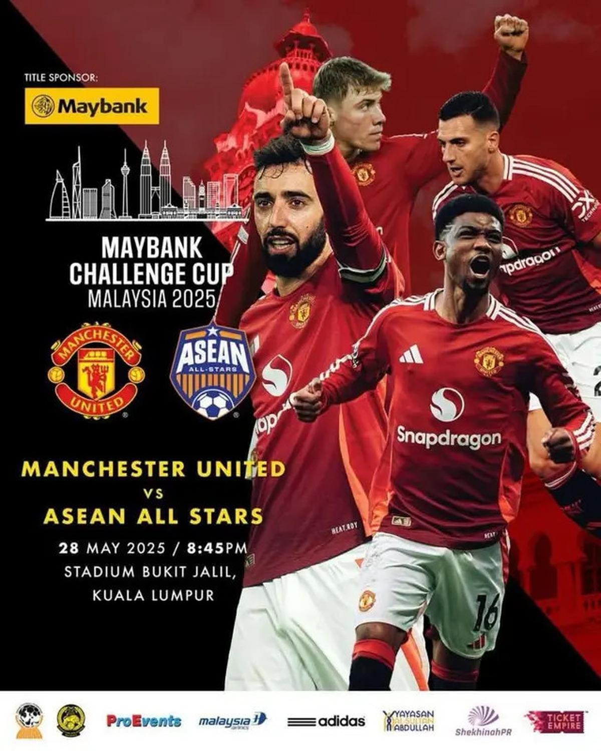 Striker Timnas Myanmar Buat Finalis Liga Europa, MU Keok dari ASEAN All Stars di Bukit Jalil