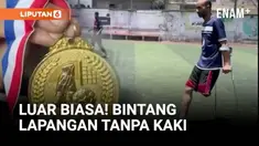 Di tengah reruntuhan permukiman al-Daraj, Gaza City, mantan pemain belakang Al-Hilal Sports Club, Ramez Al-Issi, kini berjuang menata hidup tanpa kaki kirinya.