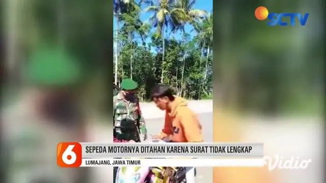 VIDEO: Begini Ekspresi Seorang Pemuda di Lumajang Saat Terjaring Razia Masker