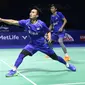 Langkah ganda putra Indonesia Mohammad Ahsan / Rian Agung Saputro terhenti di semifinal China Terbuka Super Series Premier 2017. Ahsan / Rian kalah dari pasangan Denmark, Mathias Boe / Carsten Mogensen, Sabtu (18/11/2017). (Humas PP PBSI)