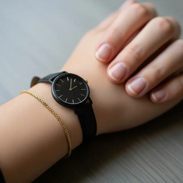 9 Model Gelang Emas Gram Kecil yang Cocok dengan Jam Tangan Hitam, Tampil Modern