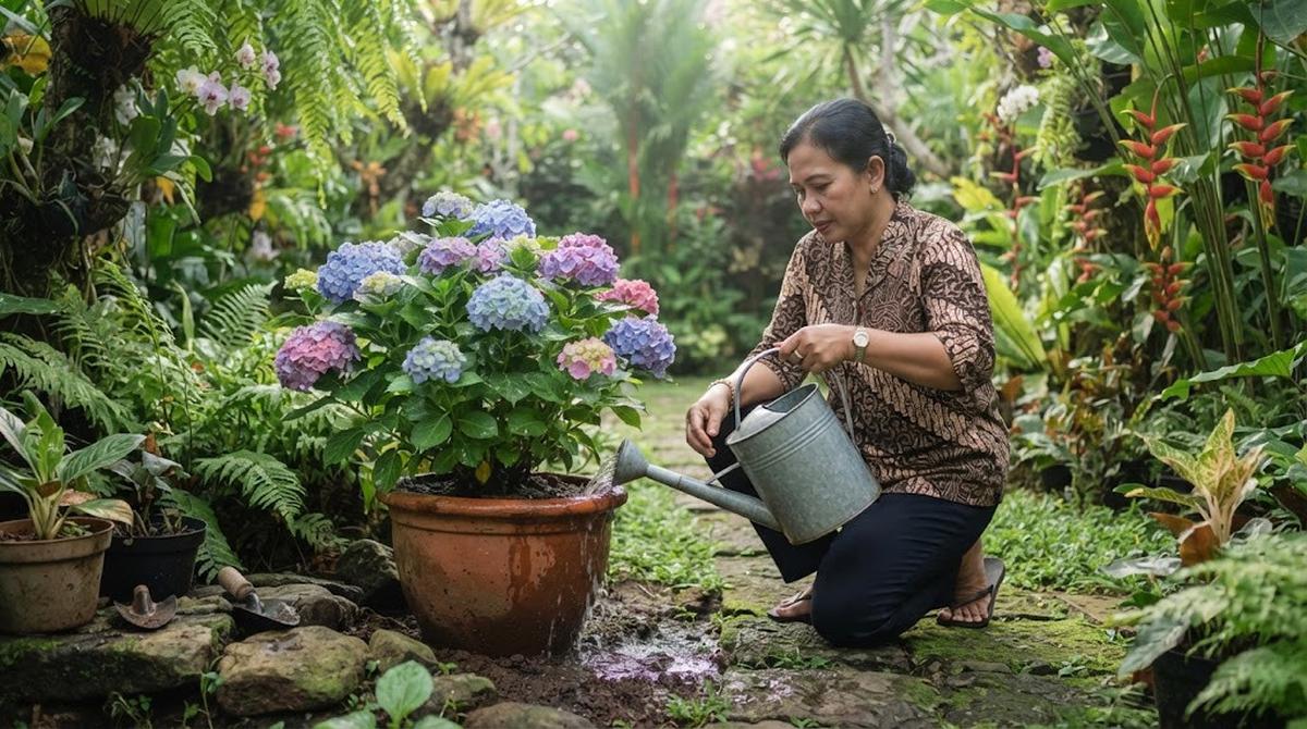 Teknik Penyiraman agar Tidak Mudah Layu