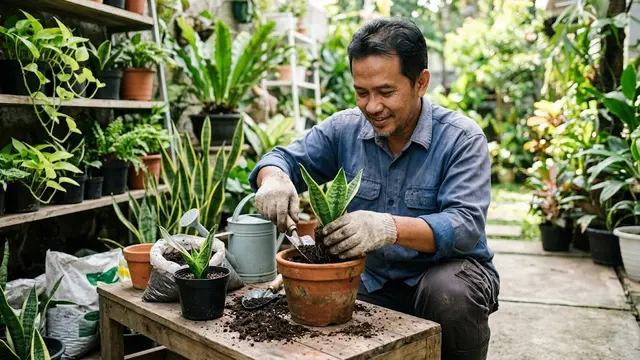 Tanaman Lidah Mertua Mini