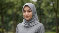 7 Model Gamis Brokat Warna Abu-Abu Kombinasi Terbaru, Simpel dan Elegan