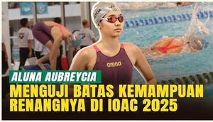 Berita video bola update tentang cerita perenang muda Aluna Aubreycia yang mengikuti kejuaraan di Indonesia Open Aquatic Championship 2025