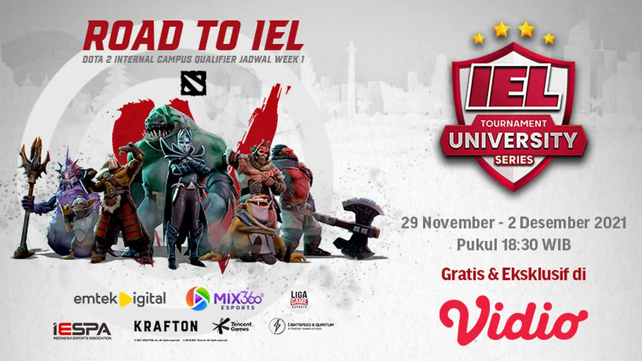 Saksikan Live Streaming Road to IEL University Season 4 : Dota 2 Internal Qualifier di Vidio