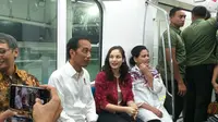 Presiden Joko Widodo atau Jokowi kembali menjajal MRT. (Liputan6.com/ Lizsa Egeham)