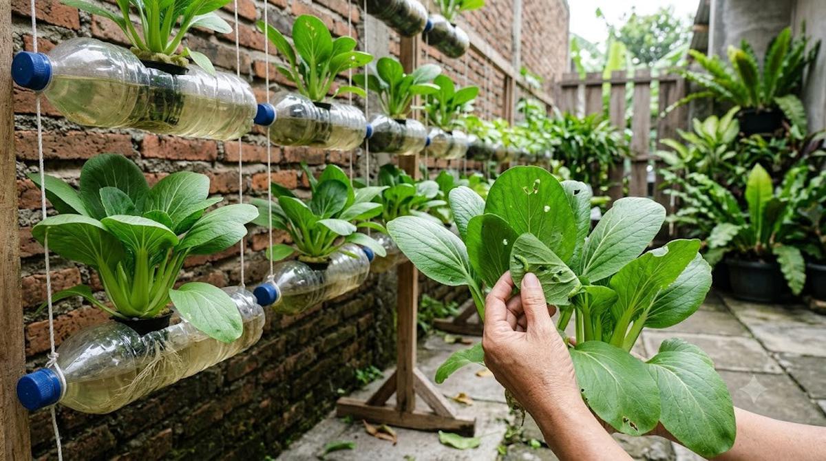 Cara Menanam Pakcoy Hidroponik di Botol Plastik Bekas