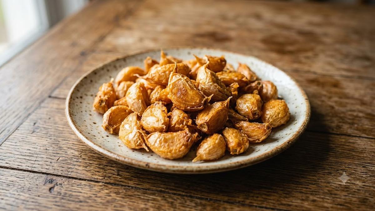 Resep Keripik Bawang Putih Utuh Renyah, Tetap Renyah Berhari-hari