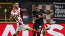 Sementara Timnas Austria memiliki 14 tembakan ke arah gawang dan 8 di antaranya mampu dimaksimalkan Karim Onisiwo dan kawan-kawan tepat ke sasaran. (AP/Darko Bandic)