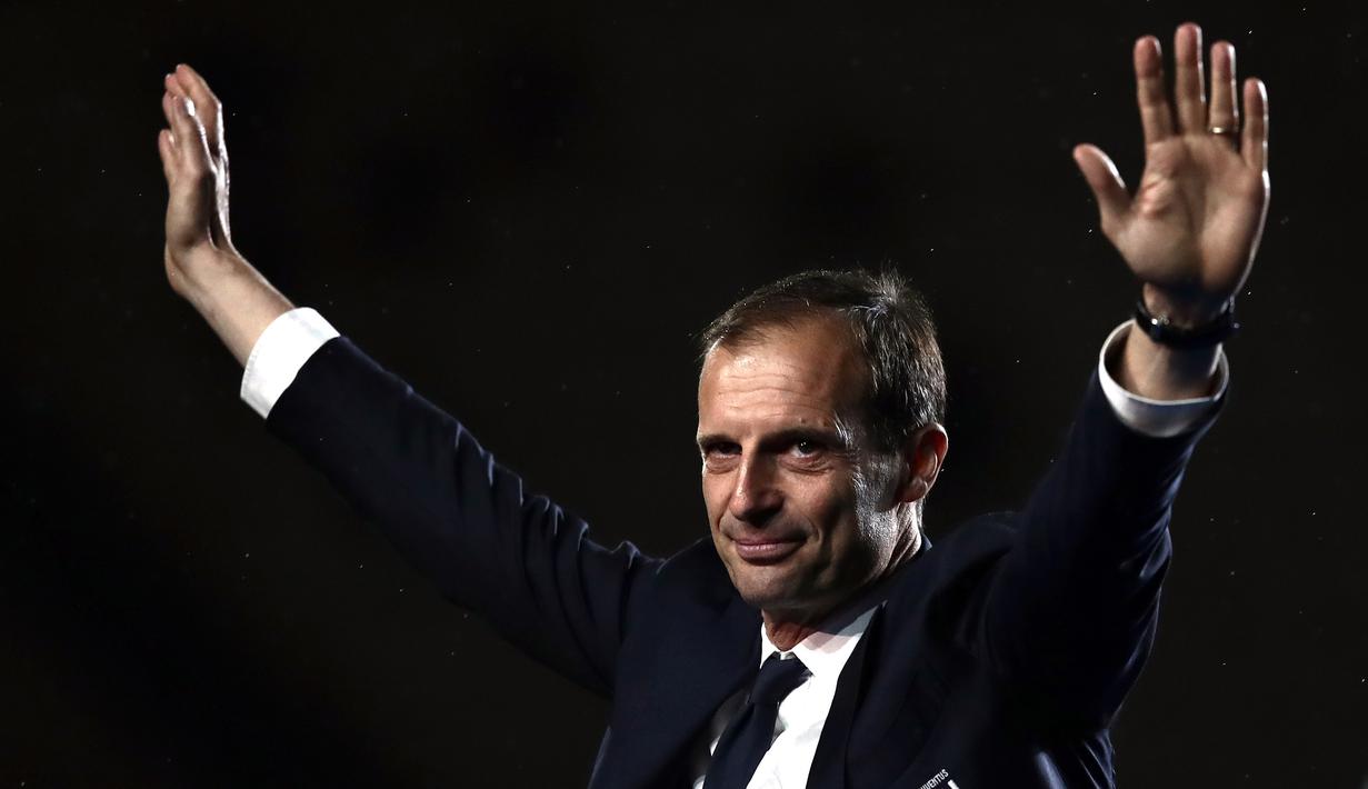 Massimiliano Allegri datang ke Juventus pada tahun 2014, Allegri datang menggantikan Antonio Conte yang pada saat itu memutuskan pergi dari Turin untuk menuju Chelsea. (AFP/Isabella Bonotto)