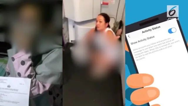 Video hit hari ini datang dari suami yang tega menelanjangi istrinya di tem[at umum, perempuan nekat kencing di lantai pesawat, hingga cara menonaktifkan tampilan Instagram.