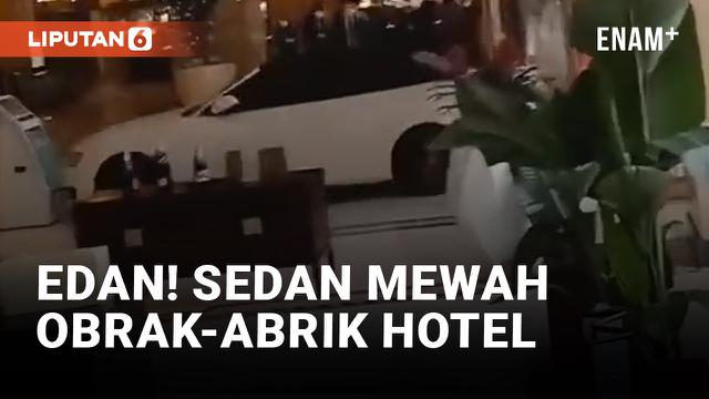Waduh! Mobil Mewah Terobos Lobi Hotel Gegara Pemilik Kehilangan Laptop