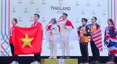 Kontingen Indonesia kembali menambah koleksi medali emas di SEA Games 2025 Thailand melalui cabang olahraga menembak. (Bola.com/Bagaskara Lazuardi)