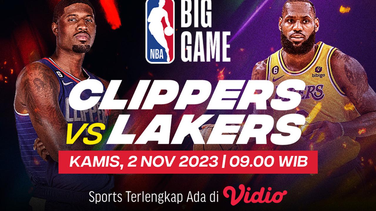 Jadwal dan Live Streaming LA Clippers vs LA Lakers NBA 2023/2024 di Vidio