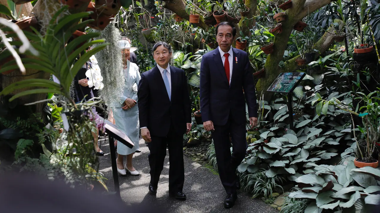 Jokowi bersama Kaisar dan Permaisuri Jepang