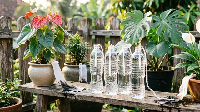 Cara Membuat Penyiram Tanaman Tetes dari Botol Air Mineral Bekas (AI Generated)