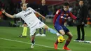 Barca sendiri sempat mencetak gol lewat aksi Robert Lewandowski dan Ilkay Gundogan. (AP Photo/Joan Monfort)