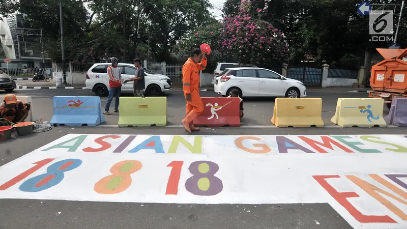 Logo Raksasa Asian Games 2018 Hiasi Simpang Tugu Proklamasi