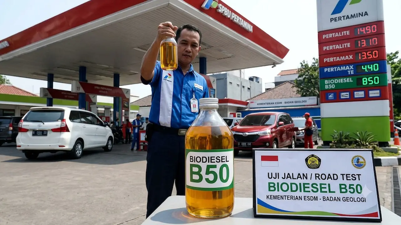 Aktivitas pengisian bahan bakar di SPBU 14.227.322, Kecamatan Sipirok, Kabupaten Tapanuli Selatan, Sumatera Utara. (Dok Kementerian ESDM)