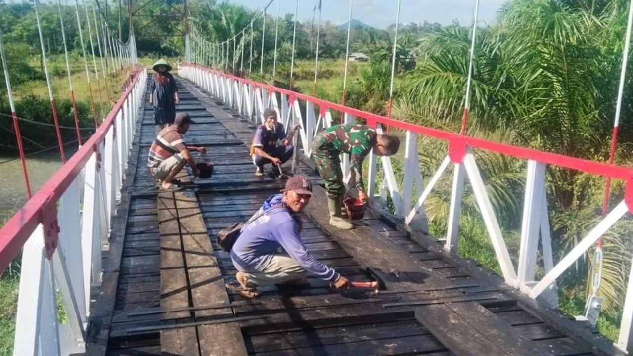 Dandim Bengkulu Ajak Warga Rawat Jembatan Perintis Garuda, Batasi Beban Kendaraan