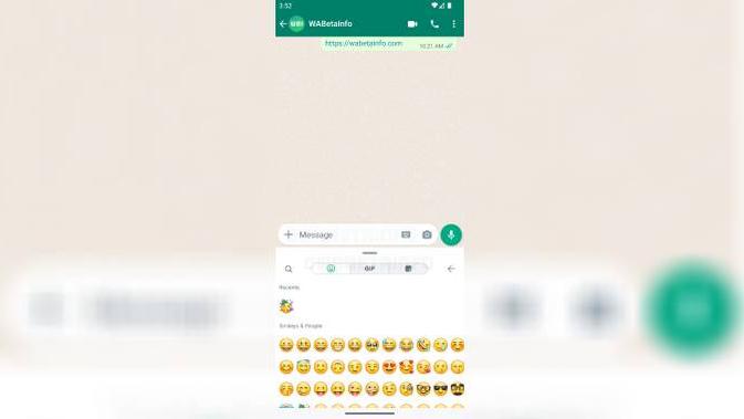 <p>WhatsApp Bakal Punya Tampilan Kibor Baru, Kategori Emoji hingga Stiker Pindah Tempat. (Doc: WABetaInfo)</p>