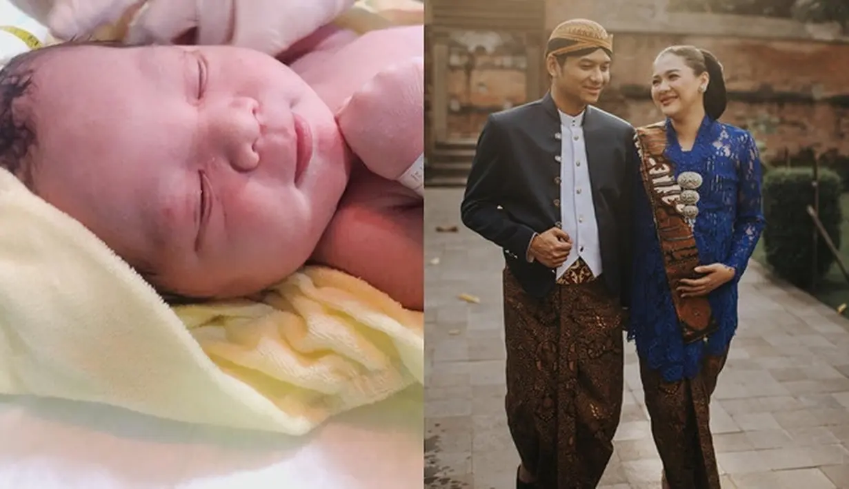 Rona bahagia tengah dirasakan Vicku Shu dan sang suami, Ade Imam. Senin (16/7/2018) keduanya telah dikaruniai anak pertama yang berjenis kelamin laki-laki. (Instagram/vickyshu)