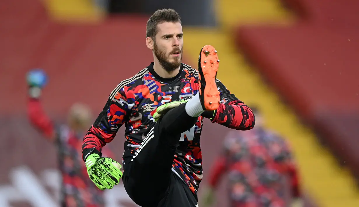 Jika dibandingkan dengan David de Gea, Dean Henderson telah bermain dalam 8 laga dan membuat 8 keeper sweepings. David de Gea yang telah bermain dalam 24 laga baru membuat 10 keeper sweepings. (AFP/Michael Regan/Pool)