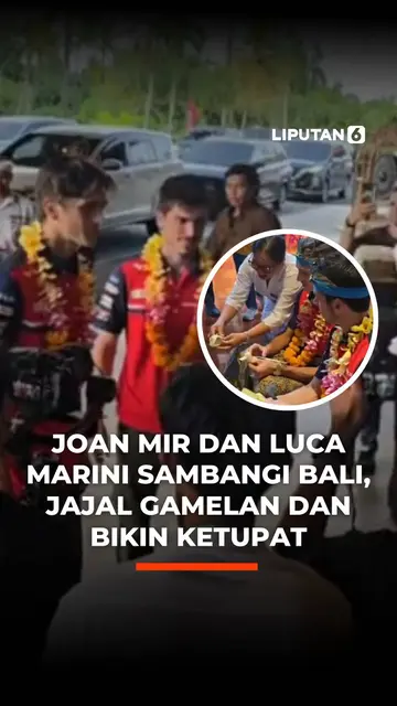 Joan Mir dan Luca Marini Sambangi Bali, Jajal Gamelan dan Bikin Ketupat