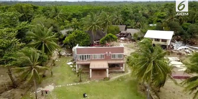 VIDEO: 69 Hotel di Carita Hancur Tersapu Tsunami Selat Sunda