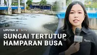 Sungai Tertutup Hamparan Busa