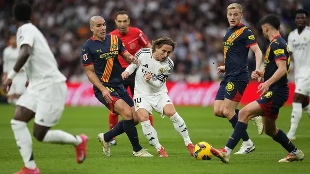 Foto: Menilik Tendangan Roket Luka Modric saat Bawa Real Madrid Tumbangkan Girona di Liga Spanyol