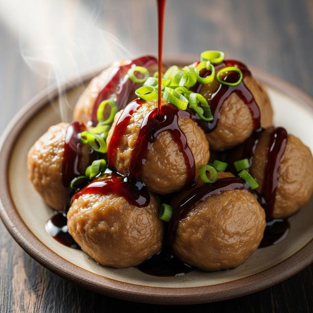 5. Bola Daging Kukus Saus Kecap Gurih