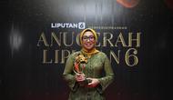 Dirjen EBTKE Kementerian ESDM Eniya Listiani Dewi meraih Anugerah&nbsp;Liputan6. (Liputan6.com)