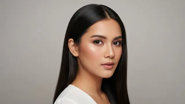 Model Rambut Wanita Panjang Belah Tengah Gaya Lurus