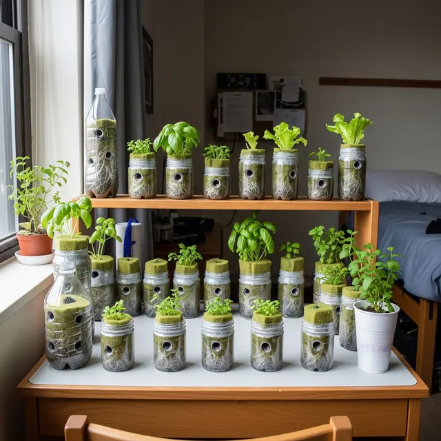 Kebun Hidroponik Minimalis di Kamar Kos Tanpa Ribet dan Tanpa Tanah (AI)