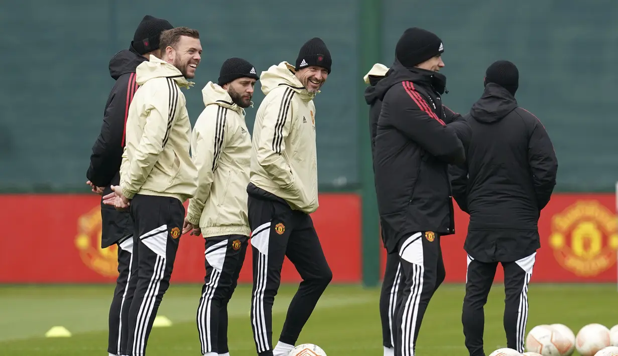 Laga perempatfinal Liga Eropa UEFA  akan digelar di Old Trafford pada hari Jumat (14/4/2023) pukul 02.00 WIB. (Nick Potts/PA via AP)
