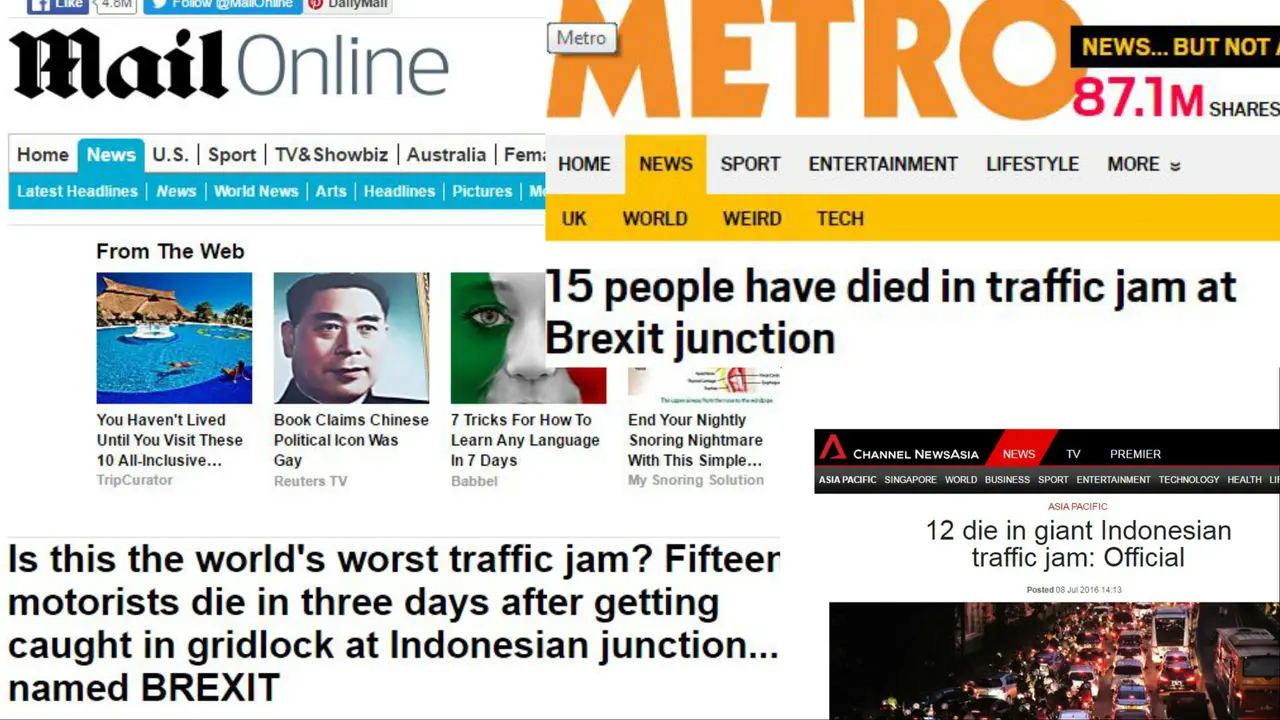 Brebes Exit atau Brexit disorot media asing. (Berbagai Sumber)