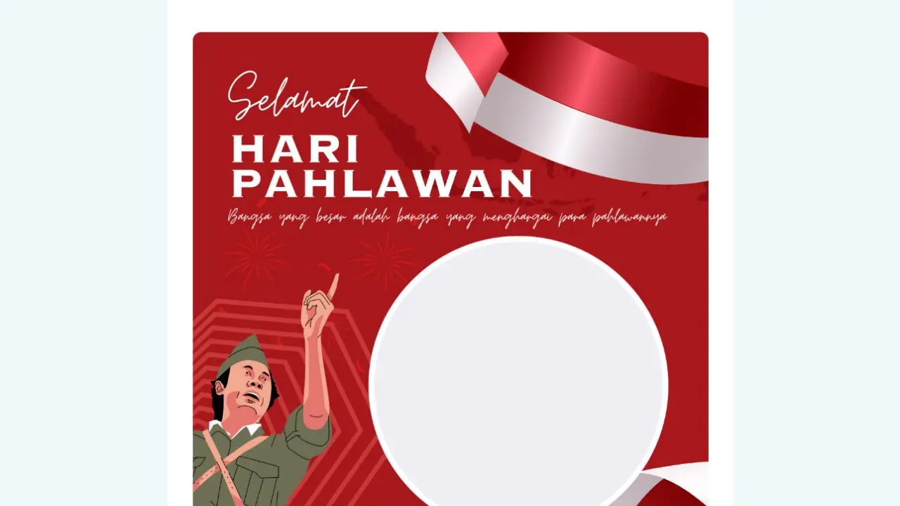 Link Twibbon Hari Pahlawan 10 November untuk ikut peringati dan hargai jasa para pahlawan.