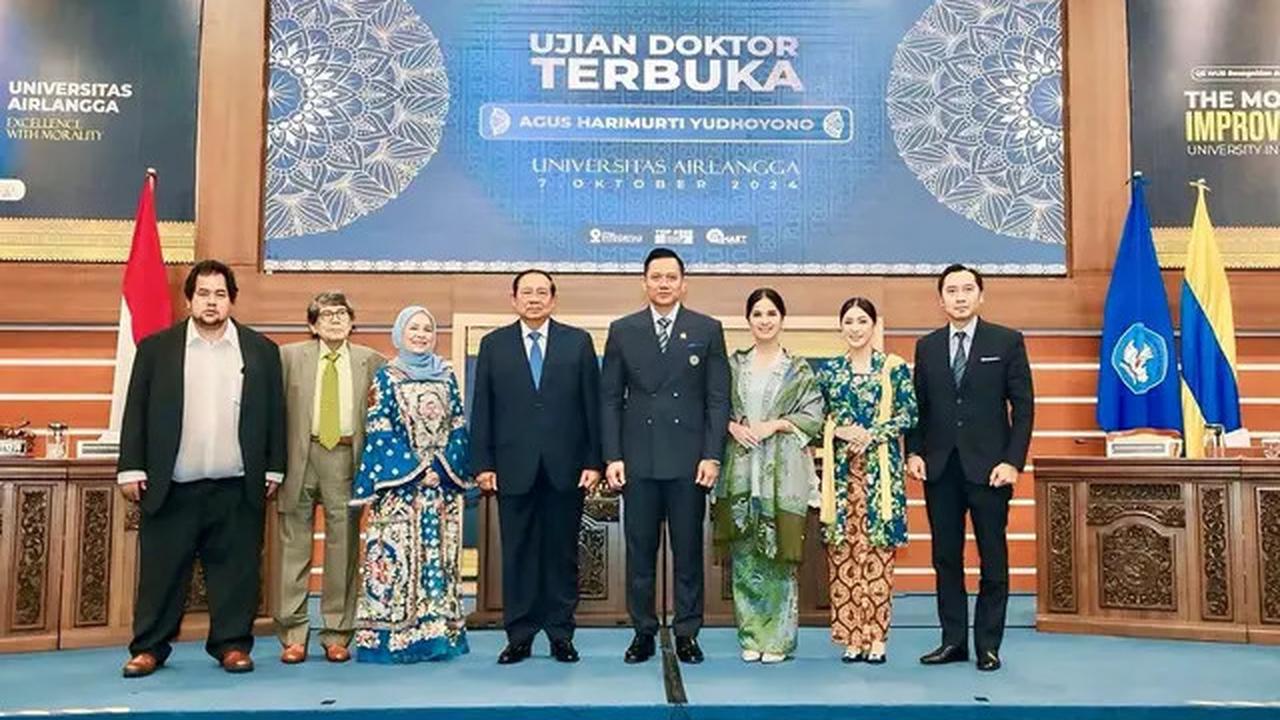 7 Potret AHY Raih Gelar Doktor di Unair, Rektor: Bukan Doktor Universal Studio
