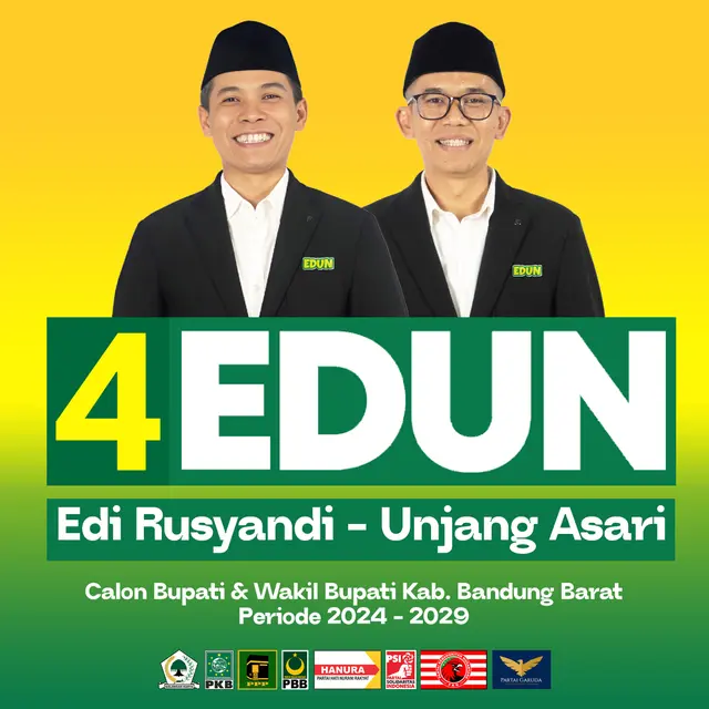 Pasangan EDUN atau Edi Rusyandi dan Unjang Asari di Pilbup Bandung Barat (Istimewa)