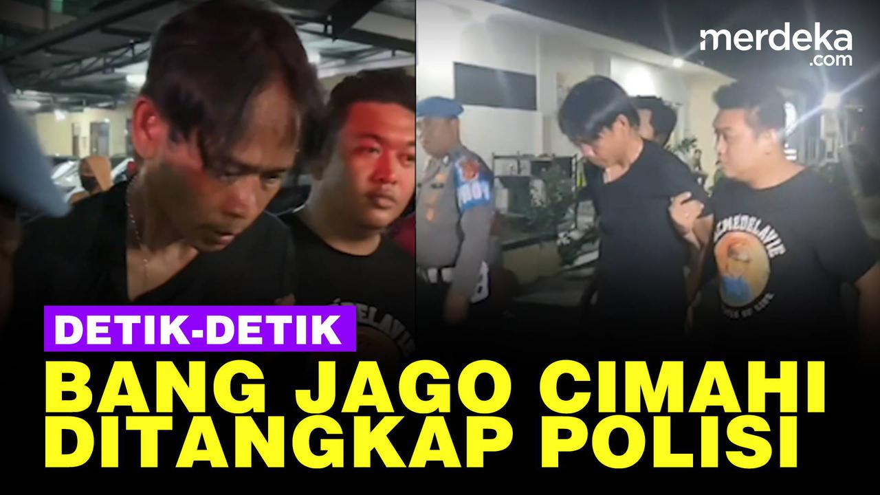 VIDEO: Bang Jago Cimahi Ditangkap, Wajah Galaknya jadi Culun di Tangan Polisi
