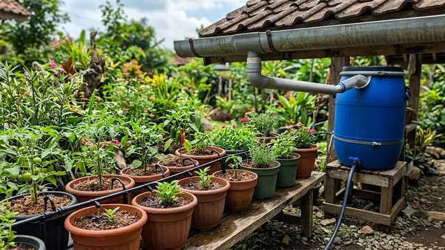 Model Talang Air yang Membantu Menyiram Tanaman
