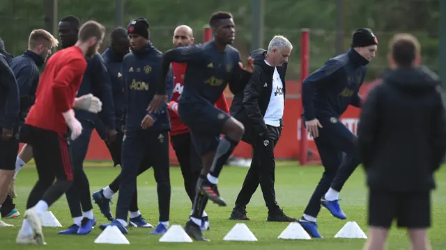 Intip Latihan MU Jelang Jamu Juventus di Old Trafford