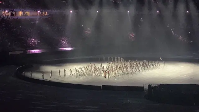 Di Tengah Hujan, 100 Pesilat Buka Closing Ceremony Asian Games 2018