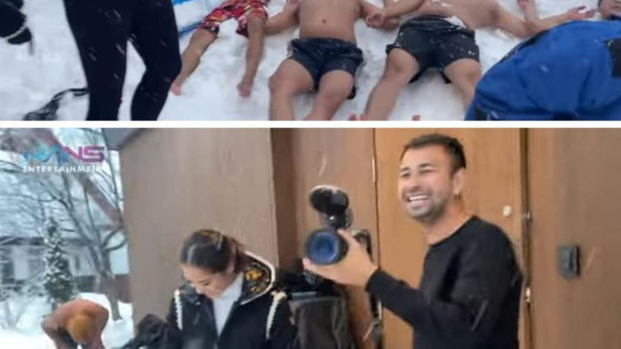 Potret Kocak Raffi Ahmad Tantang Para Karyawan Laki-laki Tiduran di Salju Tanpa Baju, Hadiahnya Bikin Happy