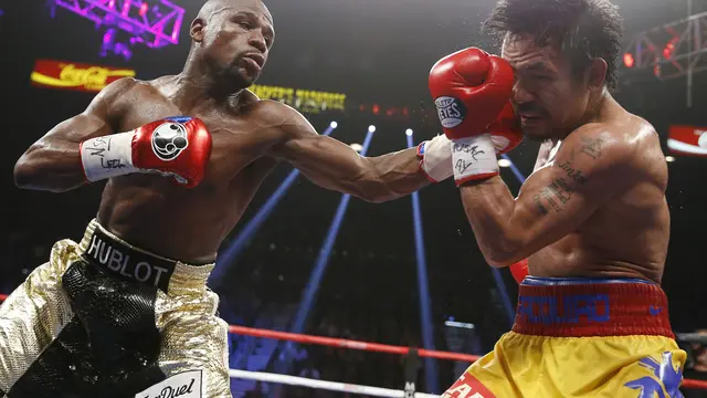 Ekspresi, Senang dan Sedih Mayweather Jr. Saat Kalahkan Pacquiao