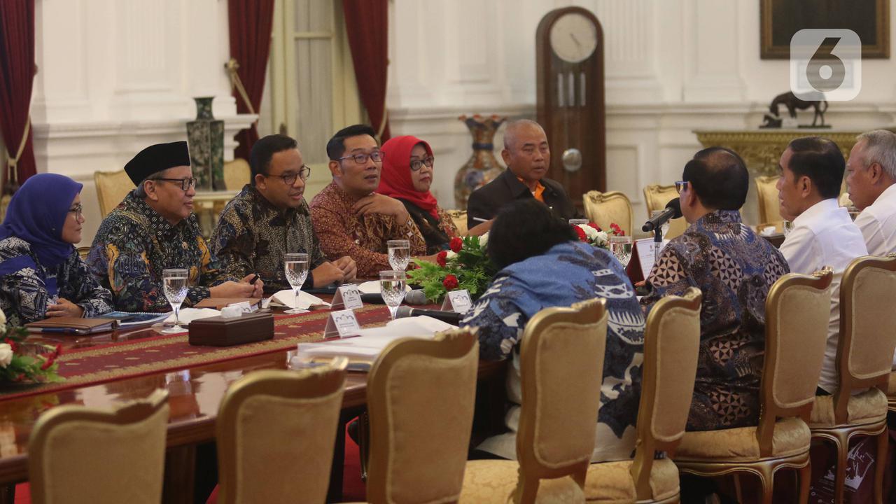 Bahas Banjir, Anies hingga Ridwan Kamil Menghadap Jokowi di Istana