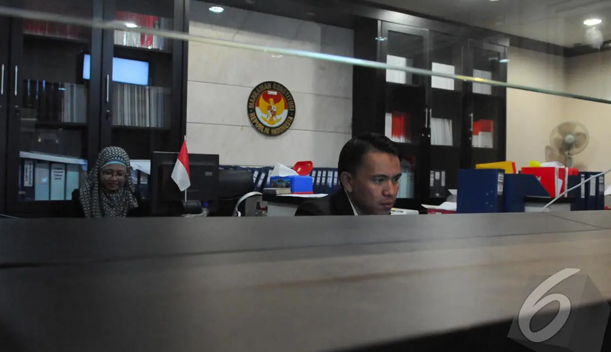 Sampai sore hari belum ada pihak yang melapor di loket pendaftaran sengketa pilpres, Jakarta, Rabu (23/7) (Liputan6.com/Andrian M Tunay)