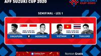 Jadwal Piala AFF 2020 Rabu, 22 Desember 2021 : Indonesia Vs Singapura